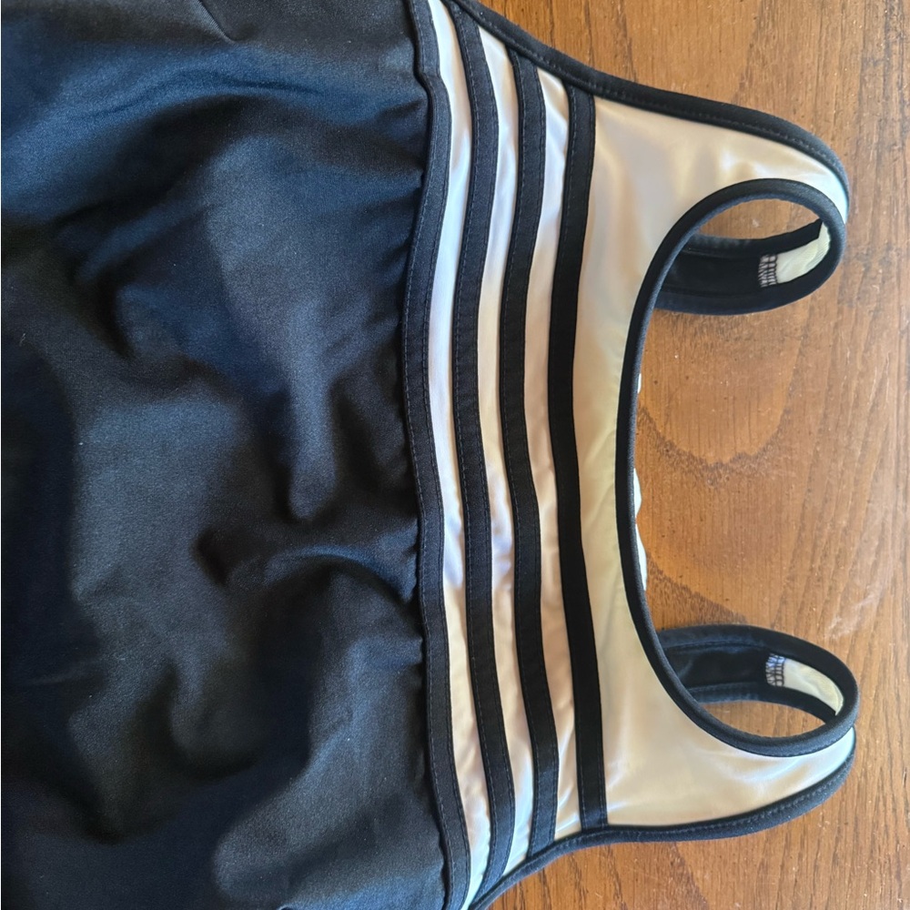 LL Bean Women’s Black Tank One-Piece Swimsuit with Contrast Trim - Picture 2 of 4